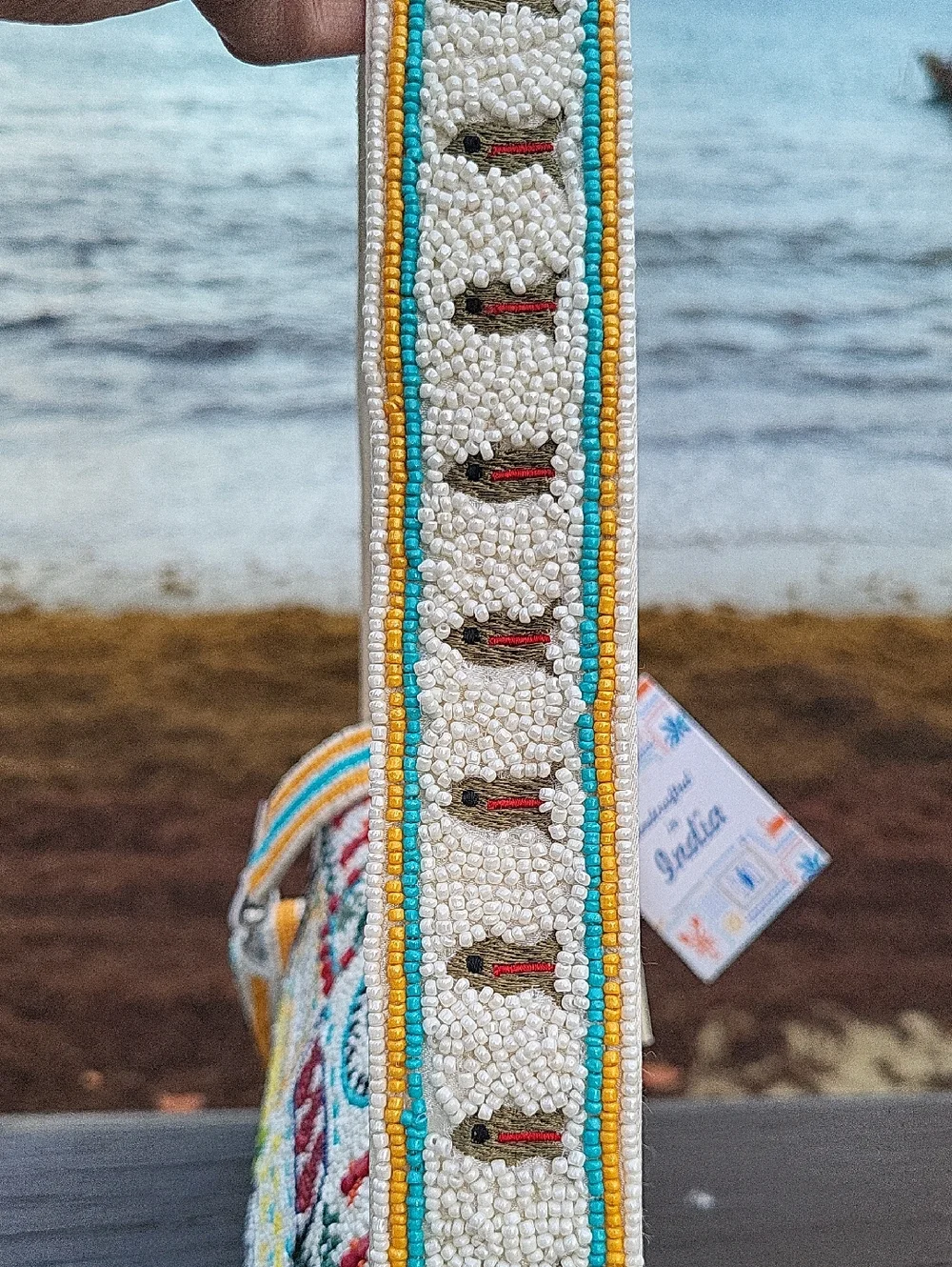 Viral beaded Lobster Ocean Fish Hearts Summer Sea Life Motif Shoulder Bag w/Mini - Picture 4 of 11